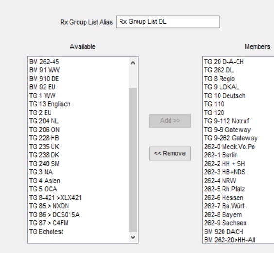 RX-Grouplist